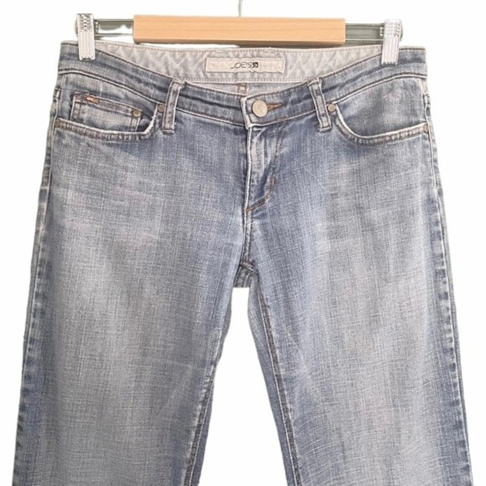 Joe’s Jeans Low Rise Flare Medium Wash Cotton Denim Bootcut Wide Leg Size 28 | 6 - Picture 4 of 14